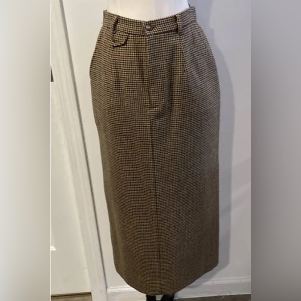 Vintage Ralph Lauren Houndstooth Pencil Skirt (Fits like a 6)